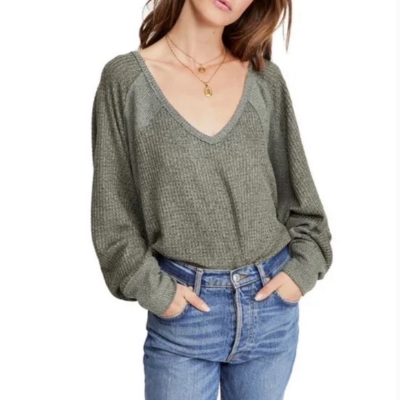 Free People Tops - Free People We The Free Santa Clara Waffle Knit Top Small